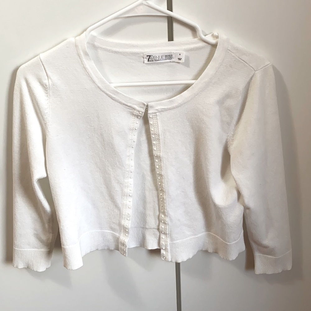New York & Company white cardigan